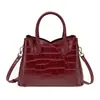 Bolsa de mano grande con estampado de piedra color vino 2026, adecuada para el trabajo y los viajes, con un diseño elegante y con estilo, perfecta como bolso de mano para bodas