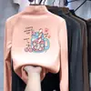 Y2049# Moda Infantil de Primavera, Otoño e Invierno Camiseta Base Gruesa de Forro Polar para Niños y Niñas Manga Larga para Moda Infantil