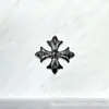 Brincos de Titânio Preto em Forma de Cruz Astmf-136 G23 Titânio Rosca Interna Joia para Piercing Labial