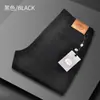 Pantalones casuales de hombre de alta elasticidad sin arrugas en stock, pantalones casuales de pierna recta versátiles de cintura alta a la moda
