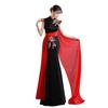 Vestido de Noche Atmosférico de Alta Gama Elegante Largo para Anfitrión de Banquete Actuación Cheongsam de Cola de Pez Chino Vestido Mejorado para Mujer
