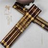 Quemador de incienso de tubo de línea extraíble de Guanyin con polvo dorado tallado en oro de varilla roja antigua de artesanía de madera y bambú vintage, caja de incienso al por mayor