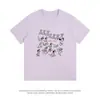 Camiseta Masculina 230g Algodão Puro Estampada com Bolinhas Feminina Gola Redonda Solta Manga Curta Design de Nicho Top Casual Ins