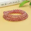 Pulseira de Cristal de Morango Natural Ai Yu Transparente Gelo Morango Vermelho Pulseira Multicamadas para Mulheres Atacado de Fábrica Dropshipping S3071103