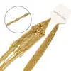 Cadena para Clavícula de Acero Inoxidable Chapado en Oro al Vacío para Horno de 18K Cadena de Perlas para Mujer 40+5 Cadena Lateral de Acero de Titanio