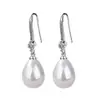 Brincos de pérola oval com pingente de gota d'água Amazon AliExpress brincos de noiva