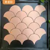 Pegatinas de Pared para Baño Mosaico Escama de Dragón Fondo en Abanico Escama de Pez Pegatinas Metálicas Cepilladas Impermeables y Duraderas