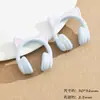 Auriculares con Orejas de Gato Dibujos Animados Cuentas Perforadas Pintura Acrílica Recubierta Cadena de Teléfono Pulsera Accesorios de Joyería DIY Materiales