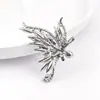 2025 Nuevo Broche de Mariposa con Piedra Preciosa de Cristal Azul Moda de Nicho Broche de Mariposa de Gama Alta Accesorios de Broche Elegantes