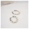 Nuevos Pendientes Dorados Hechos a Mano Estilo Retro Perlas de Agua Dulce Aguja de Plata 925 Adornos para Orejas Joyería Versátil Simple Estilo Barroco