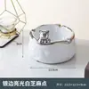 Cenicero de Plata con Forma de Oso Creativo Estilo Ins Personalizado Moderno Decoración para el Hogar Sala de Estar Decoración Nórdica de Lujo Ligero Oficina
