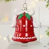 Bolas Pintadas Populares Navideñas Transfronterizas, Pequeños Adornos de Papá Noel y Muñeco de Nieve, Etiquetas con Letras, Decoraciones para Árbol de Navidad