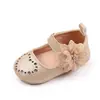 Zapatos de princesa de piel sintética para bebé, calzado infantil con velcro, de boca baja, para otoño, BBW7090