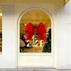2026 Feliz Año Nuevo Decorativo Ventana Puerta Pegatina Estática Decoración de Tienda Lazo Campana Pegatina Decorativa para Vidrio