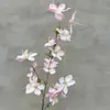 Flores de jazmín artificiales al por mayor para bodas, flores de seda para decoración suave, arreglos florales de comercio exterior, decoraciones de pasillo, arreglos florales, flores artificiales para exteriores
