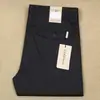 Pantalones Rectos de Hombre Serie B Elegantes de Algodón Tencel Elástico Verano Finos Sedosos Transpirables Bolsillo Trasero con Solapa Pantalones de Negocios Casual