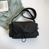 Bolso Cruzado de Lona Casual Simple Color Sólido para Mujer 2026 Verano Nuevo Elegante Ligero Bandolera Hombro Cruzado para Mujer
