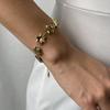 Moda Simple 18k Conservación de Color Acero Inoxidable Geométrico Amor Concha Cruz Mariposa Estrella de Seis Puntas Pulsera Collar Mujeres