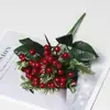 Decoração de Natal de Frutas Vermelhas Planta Artificial Fruta da Sorte Fruta Artificial Atacado Fruta Selvagem Acessórios de Frutas Vermelhas Artificiais Material