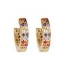 Aretes de Botón de Oro de 14K con Diamantes Completos y Zircones Coloridos Micropavé Aretes de Diamantes Coloridos Juego de 10 Piezas Aretes de Aro Aretes Transfronterizos Europeos y Americanos