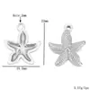 20 Estilos de Colgantes de Estrella de Mar de Acero Inoxidable Serie Oceánica para Manualidades Collares, Pendientes, Colgantes, Accesorios para Ropa y Bolsos de Estrella de Mar