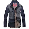 Camisa de Mezclilla para Hombre Nueva Otoño 2024 Transfronteriza Moda Casual Manga Larga Camisa Moda Hombre Bolsillo Chaqueta de Mezclilla