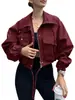 Amazon 2026 Transfronterizo Europeo y Americano Otoño Nuevo Chaqueta Corta de Color Sólido para Mujer Gabardina con Cremallera