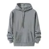 Sudadera Casual con Capucha de Color Sólido para Hombre con Cuello Solapa, de Felpa, Manga Larga, Tendencia Casual, En Stock, Primavera, Otoño, Invierno 2026