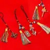 Xizang mantra de seis caracteres diamante pilão diamante sino pingente estilo nacional tambor giratório carro de viagem mochila joias atacado