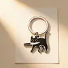 El Llavero de Gatito Testarudo Más Vendido de Amazon Llavero de Dibujos Animados Original de Aleación de Zinc Llavero con Colgante de Gato Negro