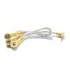 Enchufe de Audio Dorado de 3.5 mm para Fabricantes al por Mayor con Adaptador de Tres Vías Cable de Terapia de 4.0 mm con Conector Hembra
