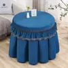 Nueva Cubierta Redonda para Mesa de Fuego Mantel Forro de Felpa para el Hogar Engrosada Cubierta para Mesa de Calentador Eléctrico Mesa de Café Cubierta para Mesa Redonda