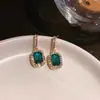 Pendientes cuadrados geométricos con pasador de plata 925 diseño nicho pendientes de temperamento de alta gama pendientes Joker simples para mujer venta al por mayor