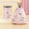 Bolsas de Basura Rosas con Tema de Gato, Sin Desgarros, con Cordón, Engrosadas, Lindas, para Uso Doméstico, con Asa, Bolsas de Plástico Tipo Cordón
