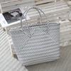 Bolso tejido de plástico simple regalo de boda bolso tejido de plástico para compras diarias bolso tejido de plástico versátil