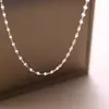 Collar de Cadena de Labios de Plata de Ley s925 para Mujer Estilo Simple de Alta Gama Estilo Blogger Mismo Estilo Versátil Se Puede Usar en Capas Cadena para Clavícula