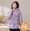 Jaqueta Curta de Algodão para Mãe para Outono e Inverno, Novo Modelo 2025 para Mulheres de Meia-Idade, Roupa Quente de Inverno