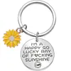 Amazon girasol girasol margarita colgante para cumpleaños de amigos regalo de Acción de Gracias llavero de acero inoxidable