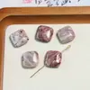 Contas de Pedra Natural Irregular Geométricas Formato Oval Quadrado Redondo com Furo Vertical para Brincos Pulseira Acessórios