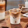 Café copo de vidro borossilicato resistente ao calor simples alargado gelo copo de café americano latte copo para bebida padrão impresso