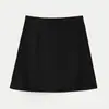 Saia curta marrom para mulheres, outono/inverno 2026 nova saia lápis de lã de cintura alta em linha A slim fit para baixinhas