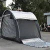 Tienda de Bicicletas Amplia de Doble Puerta Khaki Mejorada para 4 Bicicletas, Tienda de Almacenamiento, Cobertizo para Bicicletas, Tienda para Motocicletas