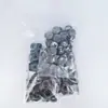 Bolsa de 50 juegos de botones grandes blancos de acero inoxidable 201 de 15 mm, broches de metal de cuatro colores, botones ocultos de presión invisibles sin costura