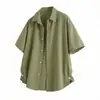 Camisa de manga corta para hombre 2026 transfronteriza verano nueva color liso simple camisa estilo Hong Kong casual con cuello de solapa manga corta