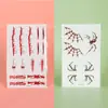 Combinación de Pegatinas de Tatuaje con Elementos de Horror Sangriento de Halloween Transfronterizo, Maquillaje de Miedo y Divertido, Estilo Atmosférico, Estilo Cos