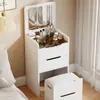 Nova Penteadeira Multifuncional Armário de Armazenamento para Apartamento Pequeno Mesa de Maquiagem Estilo Creme com Tampo Flip-top Mesa de Maquiagem para Quarto para Mulheres