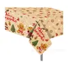 Zb376 Toalha de Mesa Decorativa de Aniversário Homem-Pão de Gengibre 130*220cm Tema de Natal Desenho Animado Toalha de Mesa Descartável de PE