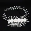 Direto da Fábrica Estilo Coreano Flor de Argila Macia Pente para Noiva Garfo de Cabelo para Vestido de Casamento Feito à Mão Atacado de Comércio Exterior Flor de Adorno de Cabeça