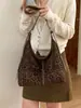 Popular Bolso de Gamuza con Estampado de Leopardo para Mujer 2026 Nuevo Gran Capacidad para Viajes Diarios Moda Versátil Bolso Tote de Gran Capacidad