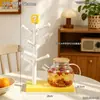 Bonito estante de almacenamiento para tazas con forma de signo de interrogación, portavasos con forma de árbol, estante para tazas de café y té de mesa, estante creativo para colgar tazas